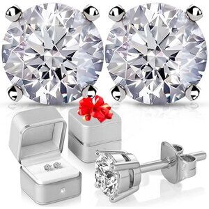IGI Certified 0.5 to 1 Carat Lab Grown Diamond Stud Earrings for Women And Men I